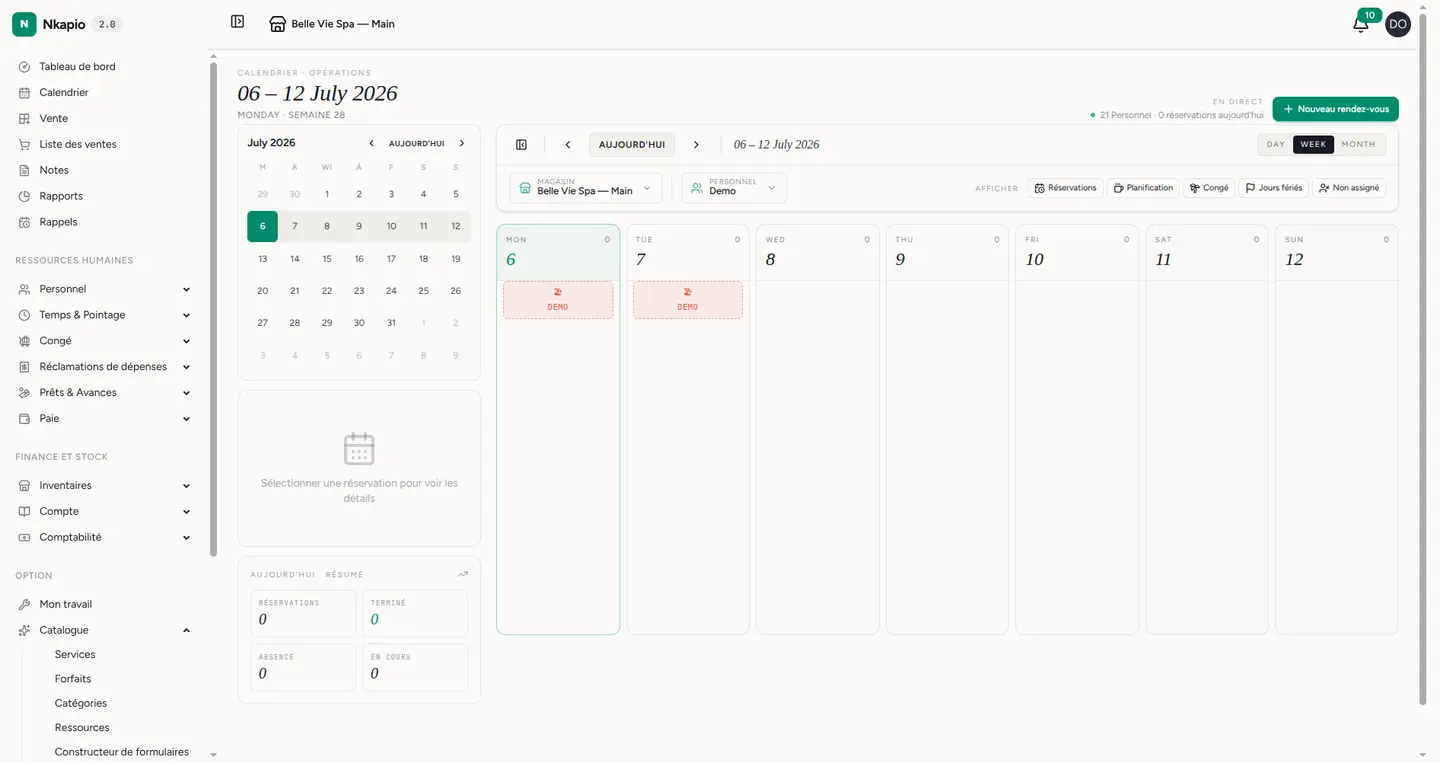 Le calendrier — votre poste de pilotage