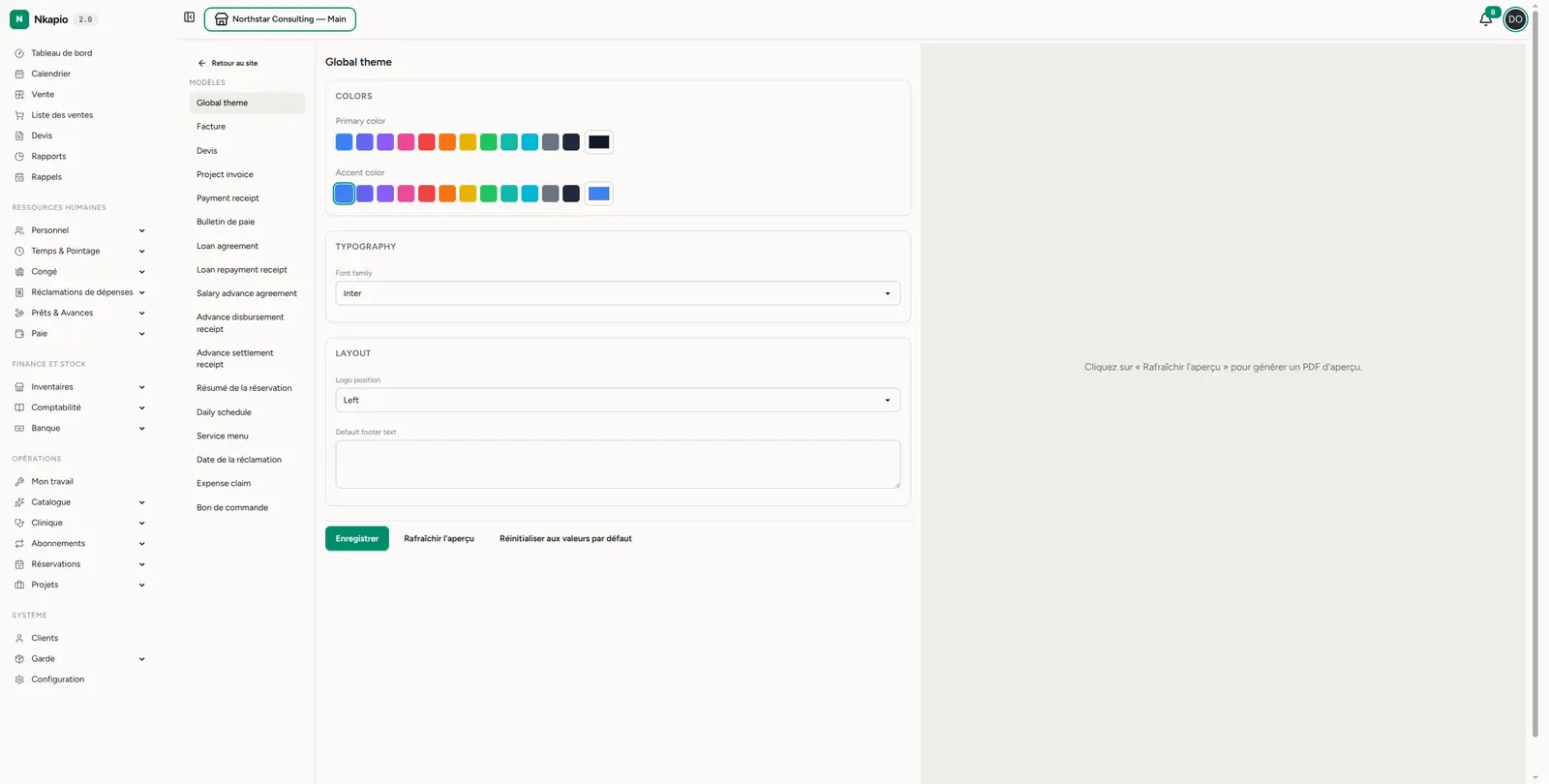 L'éditeur de thème global — couleurs, typographie et mise en page